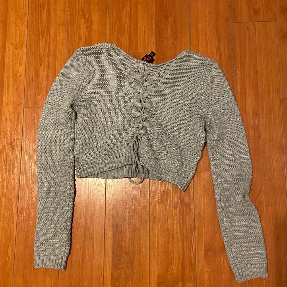 knitted cropped sweater
